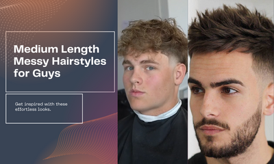 Simple Medium Length Messy Hairstyles (Male)