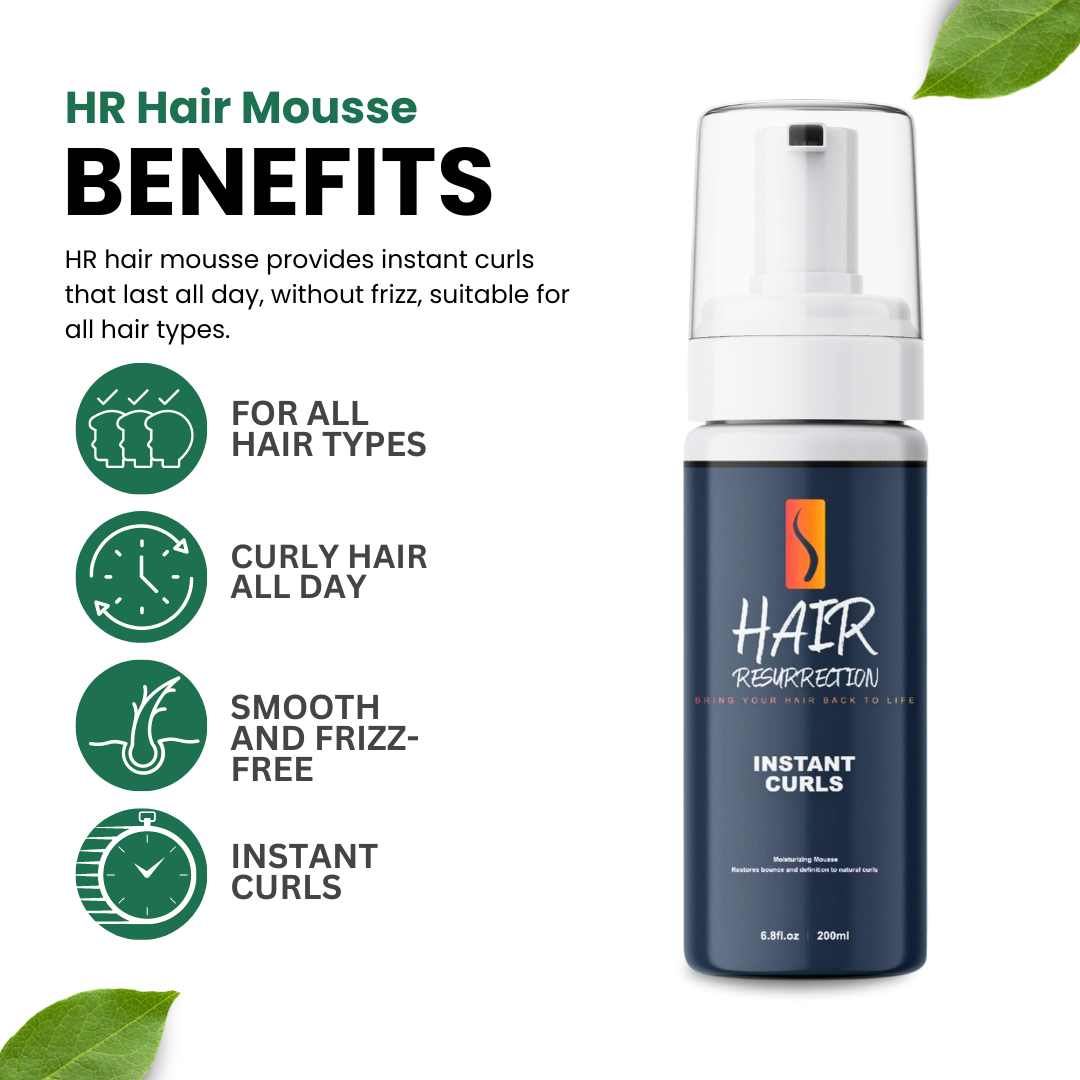 Hair Resurrection Instant Curling and Frizz Free Hair Mousse